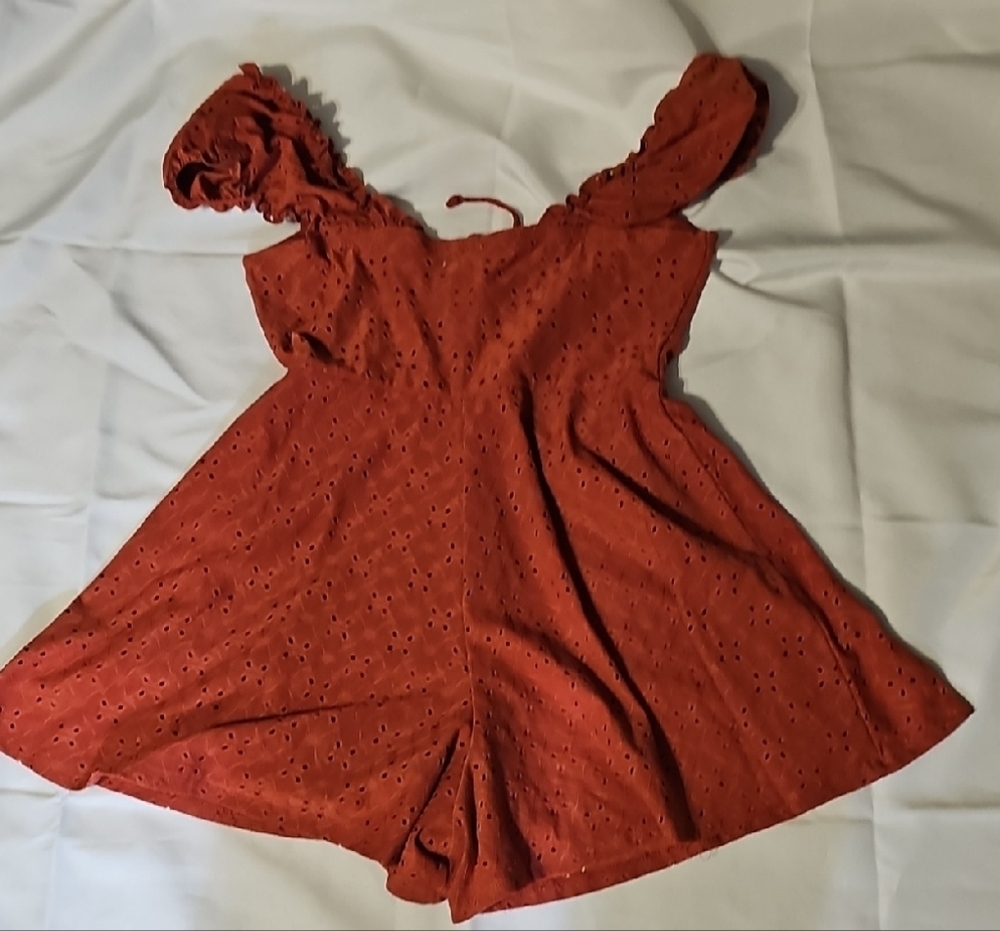 Heart & Heels Ruffled Rust Romper - Picture 9 of 9